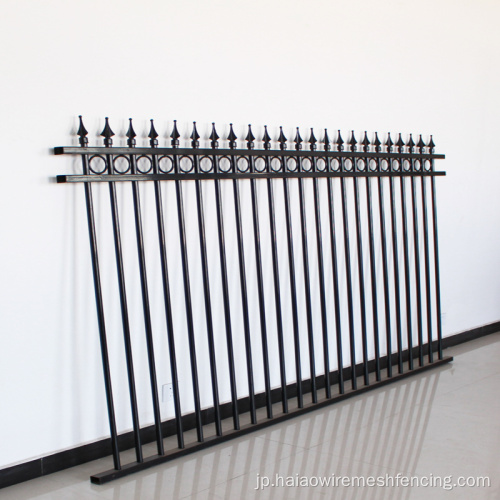 ソリッドブラックの安いビクトリア朝の錬鉄製のフェンスパネル